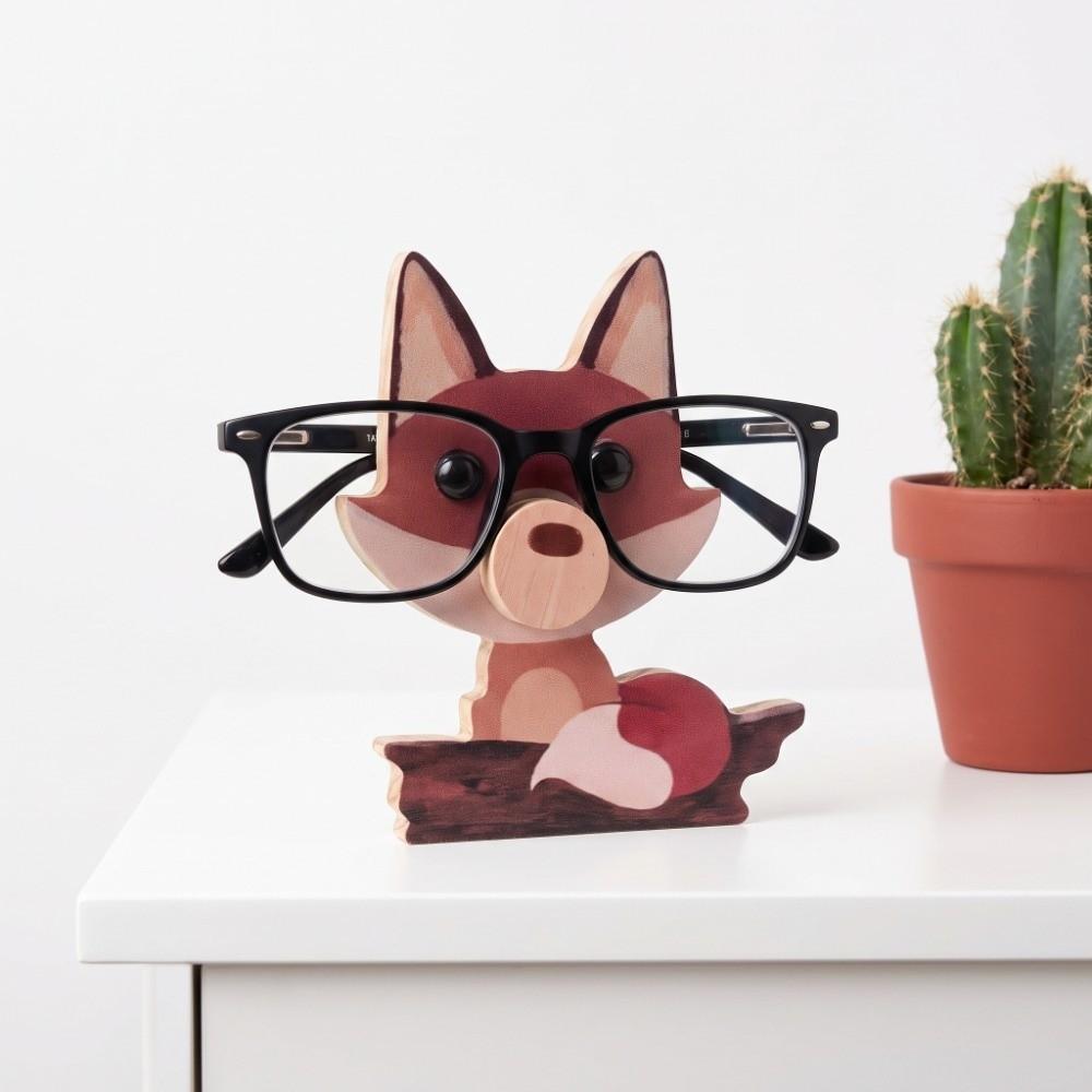 Four Optional Animal Carving Designs Wooden Animal Shaped Eyeglass Holder