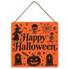 Wooden Halloween Sign Wall Hanging Decor Printed Design Seasonal Home Decoration