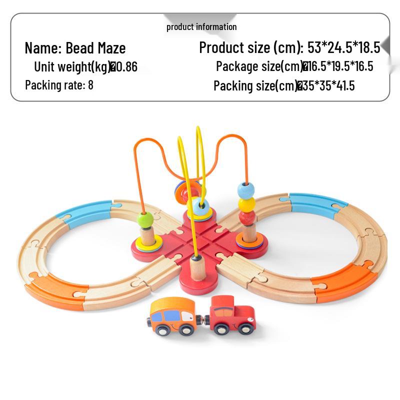 Electric Thomas Wooden Train & Magnetic Track Set - Beech Wood Assembly Toy