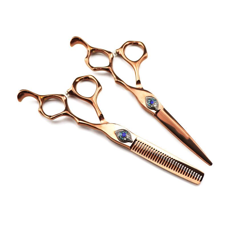 

Профессиональные 6-дюймовые ножницы для волос из стали Jp 440C Bronze Phoenix Hair Scissors для стрижки волос, филировочные ножницы для парикмахеров, инструменты для парикмахеров