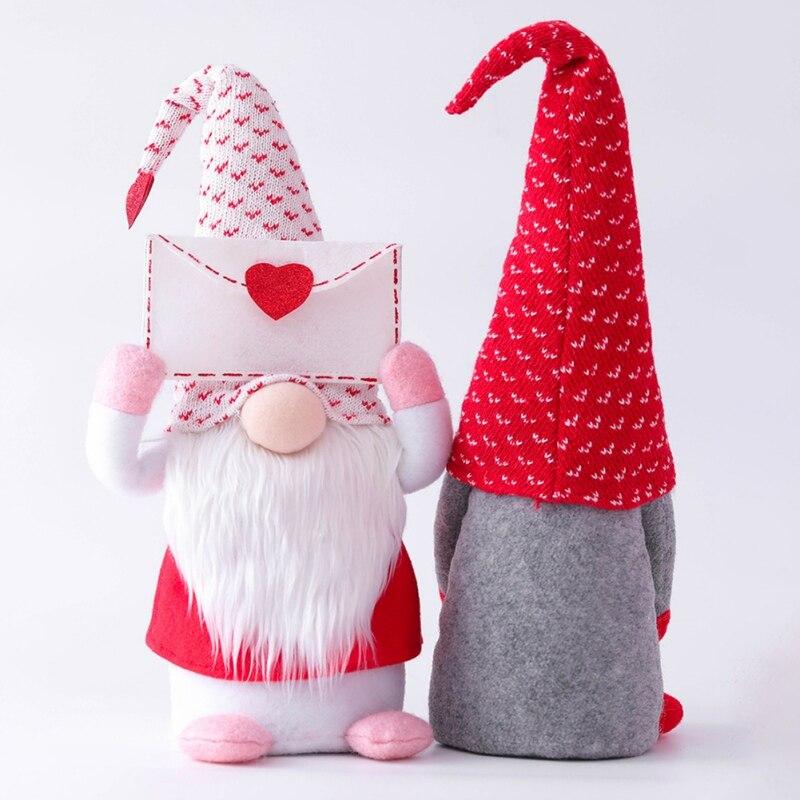 Christmas Gnome Love Heart Ornament Envelope Faceless Doll Merry Christmas Decoration For Home Xmas Navidad Natal New Year