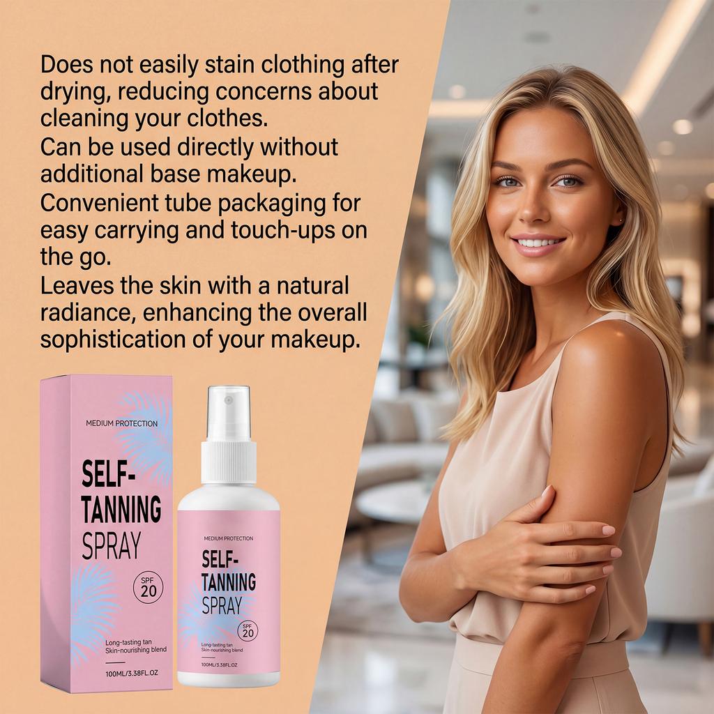 Spray for Natural Looking Color Long Lasting Streak Free Tan