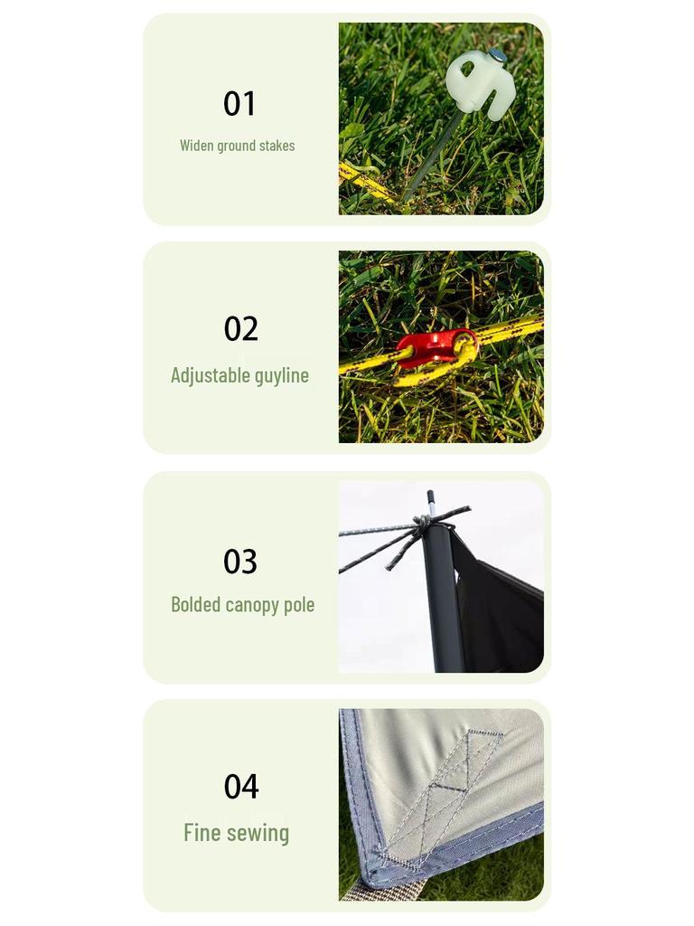 Vinyl Outdoor Canopy Tent: Rainproof and Windproof Camping Picnic Sunshade