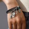 Cowboy Hat Boots Cactus Charm Bracelet Girls Hand  Accessories New Handmade Y2K Boho Ethnic Leather Bracelets for Women