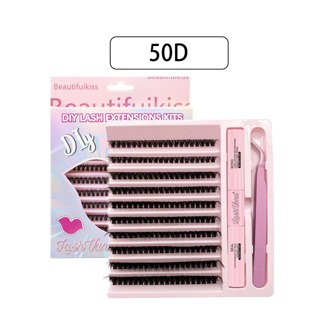 30D/40D Natural Black Flat Lash Set - Individual Vacation Eyelashes