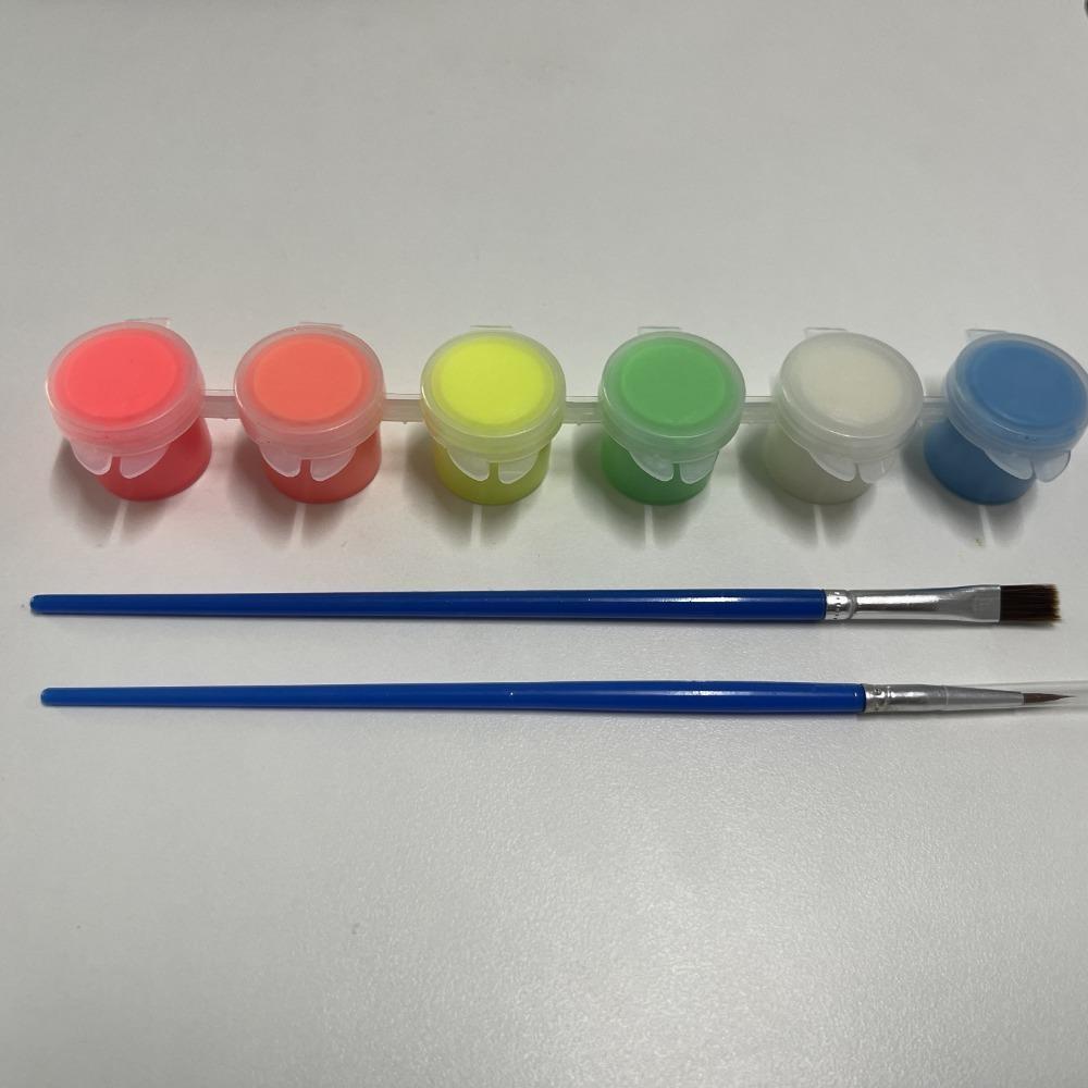 

6 Цветные веера Вы Супер Светящаяся Водорастворимая Самосветящаяся Жидкая Краска DIY Настенная Живопись Граффити Краска 1set