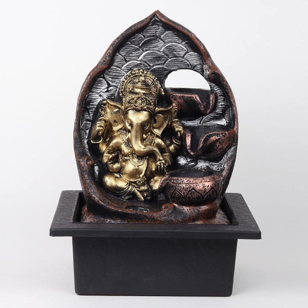 Lord Ganesha Sitting 3 Steps Water Fountain for Living Room Home Decor Garden Decoration and Drawing Room Indoor Fountain Outdoor Fountain