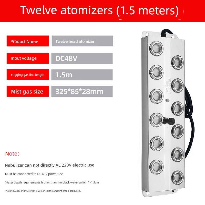Ultrasonic Atomization Plate Four-Head Six-Head Eight-Head Twelve-Head Pool Sprayer Mist Maker Landscape Rockery Fish Pond