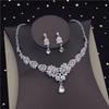 Gorgeous Crystal Bridal Jewelry Sets Fashion Tiaras Earrings Choker Necklace for Women Wedding Dress Bride Dubai Jewelry Set