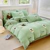 Thickened Milk Fleece Printing Four-Piece Polka Dot Student Bed Sheet Quilt Cover Bed Three-Piece Dormitory