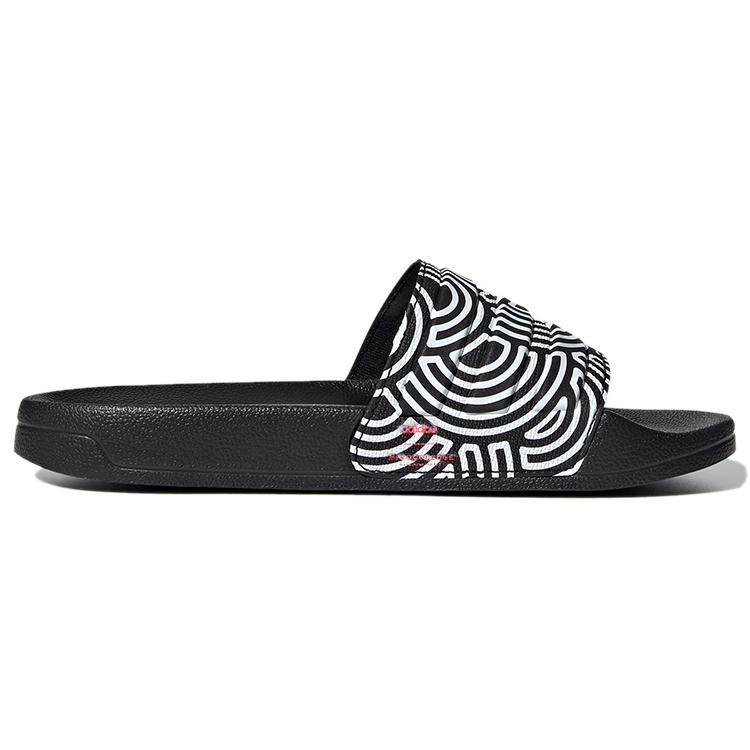 New Adidas Adilette Shower Slipper 'Black White' Women's FX1200