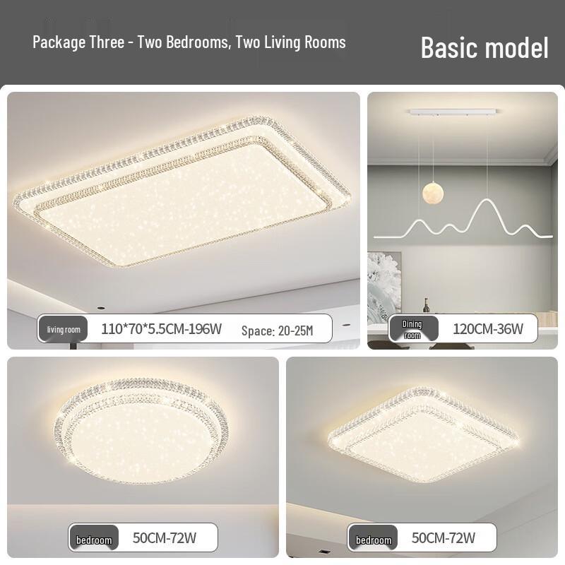 UOSU Light Luxury Crystal Ceiling Lamp