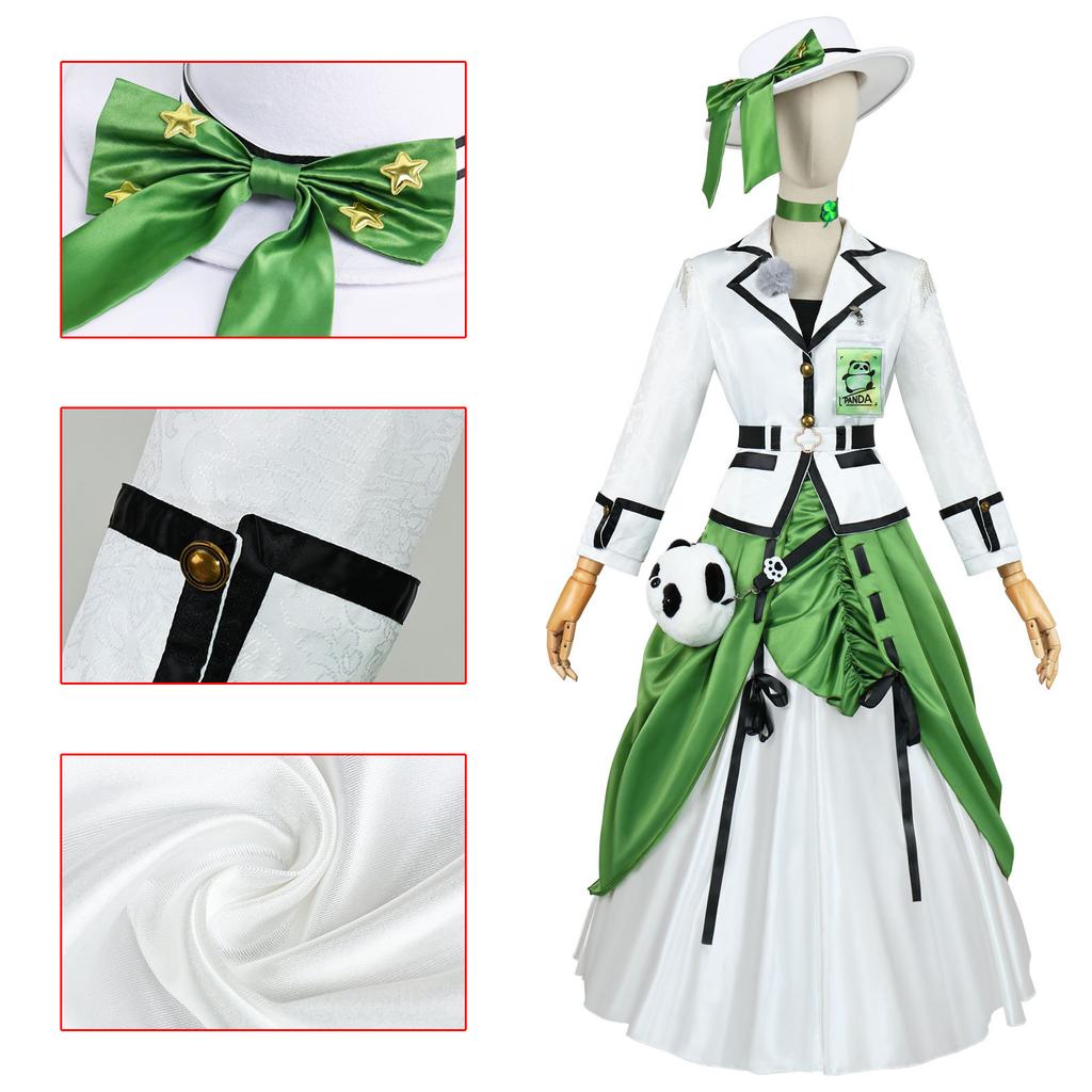 Identity V Madame Red Birthday Panda Skin Cosplay Costume, Full Set Game Roleplay Outfit