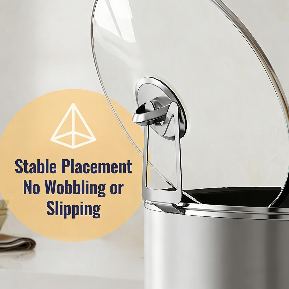 Upgraded Stainless Steel Slow Cooker Lid Holder Kitchen Counter Organizer For Pot Pan Lids Practical Cooking Accessory