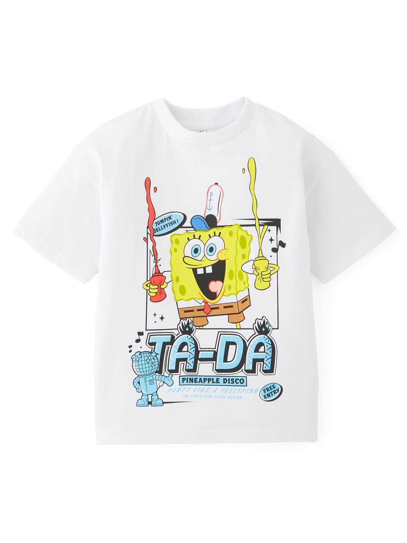 

Fashion New SpongeBob SquarePants Personalized Hip Hop Cooking Pattern Round Neck Tshirt Outdoor Sports 3D Tshirt Large M