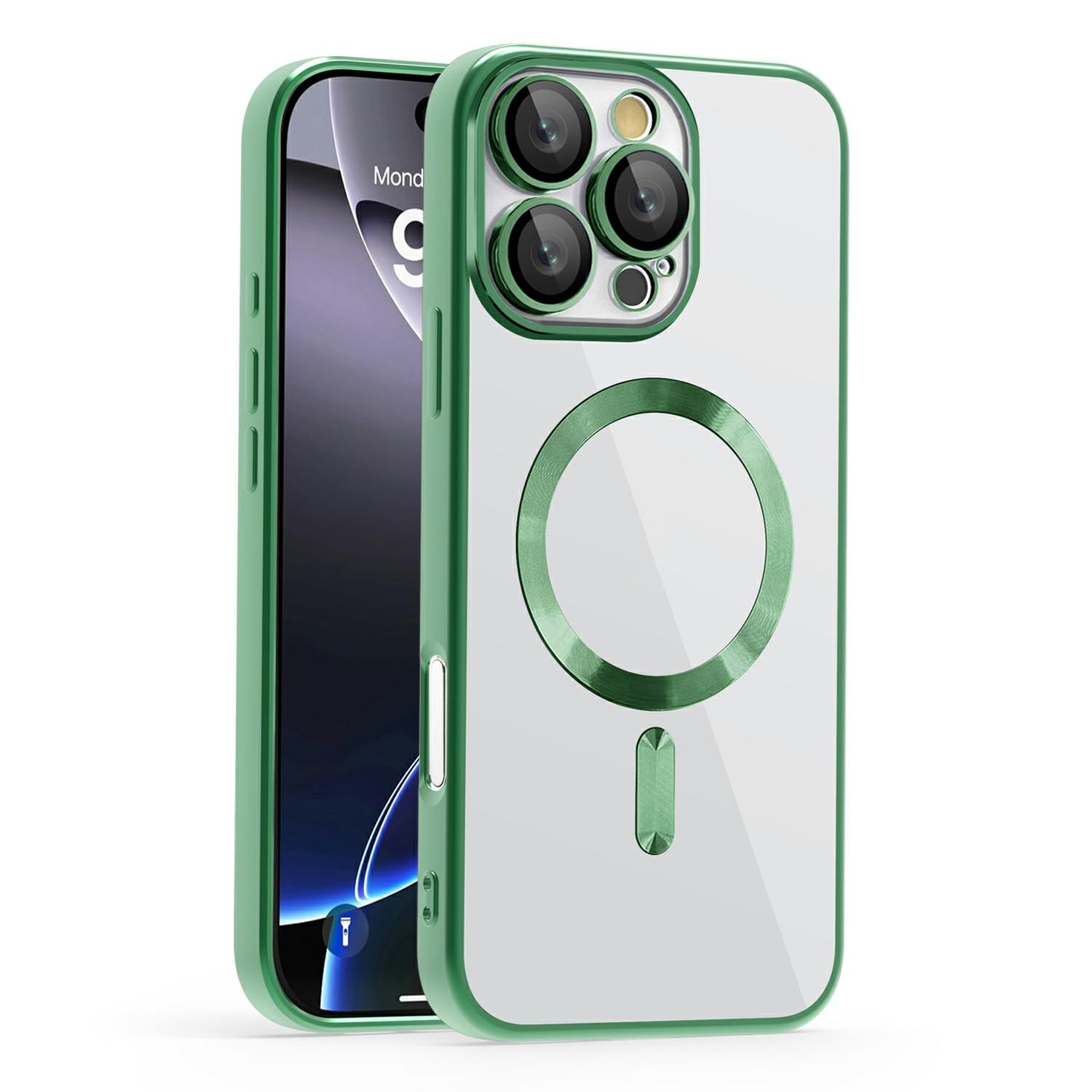 

For iPhone 16 Pro Max Case Compatible with MagSafe TPU + PC Clear Back Cover F