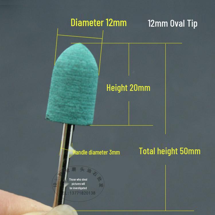 3mm Rubber Polishing Grinding Head - Metal Rust Removal & Scratch Repair Tool
