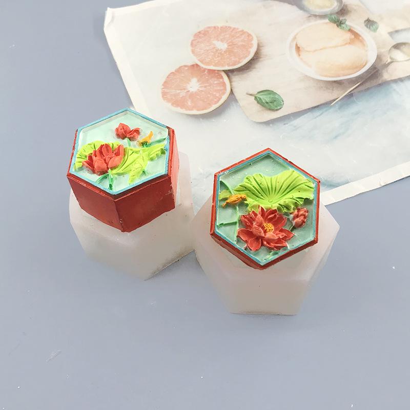 Lotus Flower & Leaf Mooncake Mold, Aromatherapy Candle and Chocolate Silicone Mold – Food Grade