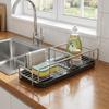 Detachable Drip Tray Dishcloth Drying Rack Rustproof Metal Kitchen Organizer  Household Kitchen