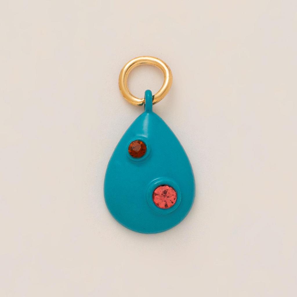 Colorful Natural Stone Zircon DIY Pendants with Gold Plating - European & American Fashion Jewelry
