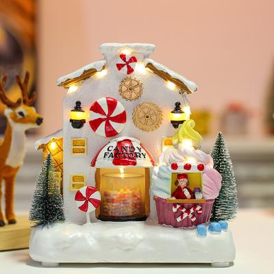New Christmas Decorations Candy House Luminous Music House Tabletop Creative Ornament Christmas Gifts Gifts