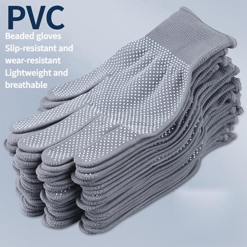 Nitrile Dot Grip Work Gloves - Anti-Slip, Abrasion Resistant for Driving, Handling, and Labor Protection, Unisex Thin Coated Gloves