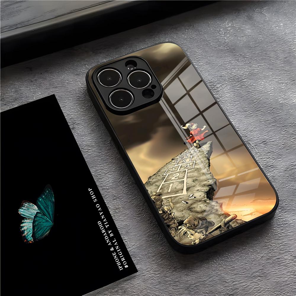 Coque de téléphone pour iPhone 17 Pro Max 15 Pro 16 14 Plus 12 13 Mini 11 Pro avec Housse en Verre Résistante aux Chocs - Groupe de Rock K-Korn