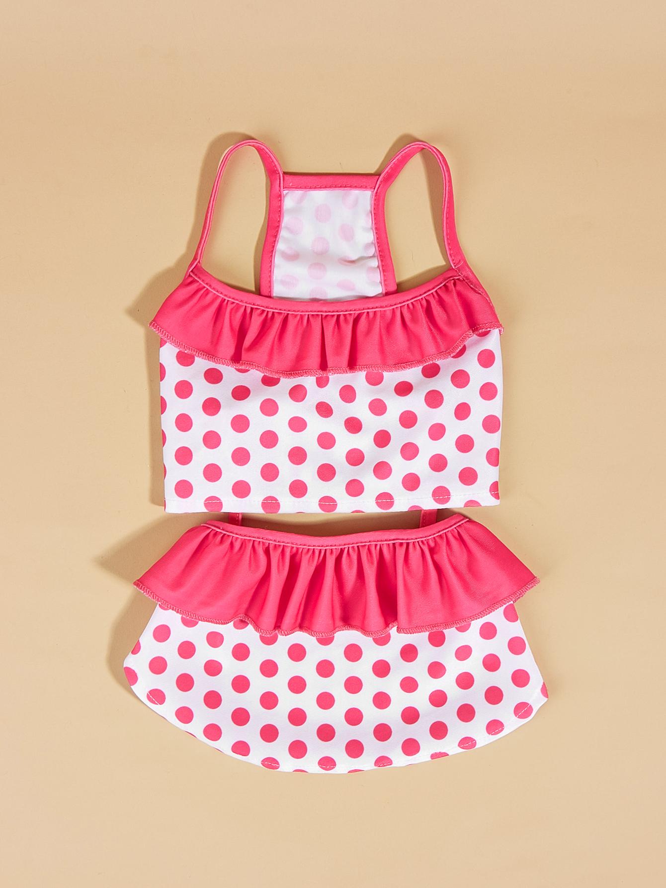 

Dog Dress for Small Dogs Cool Costume Polka Dots Puppy with Doggie Pet Clothes Swimwear Ruffle Apparel for Dogs Cats Spring Sum S