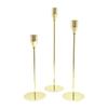 European Style Candle Holder Set: Elegant Metal Three-Piece for Dining Table or Wedding Decor.