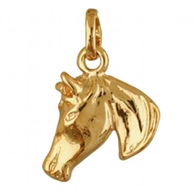 [R4131] – Vergoldeter „Pferd“-Anhänger – 17 x 15 mm