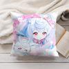 Sigewinne Genshin Impact Cushion Cover Silky Short Plush Invisible Zipper Dustproof Sofa Pillow Case For Home Decor