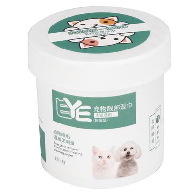 130 STÜCKE/Flasche Haustierhunde Spezialzweck Tränenfleckenentferner Wischtuch Katze Reinigung Augenreiniger Feuchttuch
