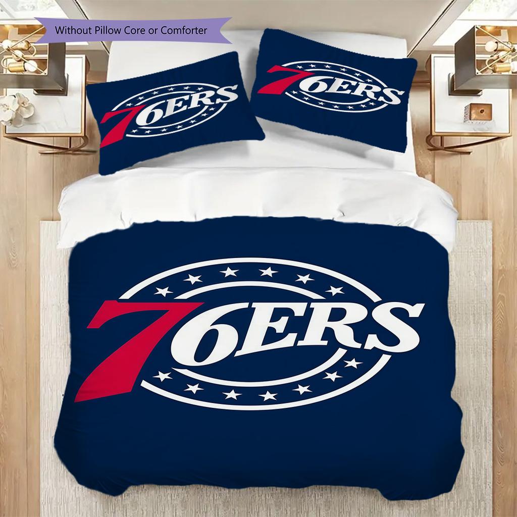 Philadelphia Ers Team Spirit Bedding(1 * Duvet Cover + 2 * Pillowcase, Without core)Soft and Comfortable Christmas Birthday Gift