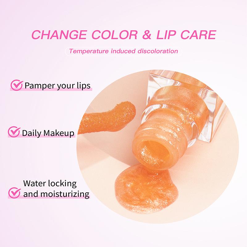 3PCS/SET Color Changing Lip Oil Moisturizing Lipstick Hydrating Lip Plump Hydrating and Transparent Lip Gloss Lip Oil Makeup