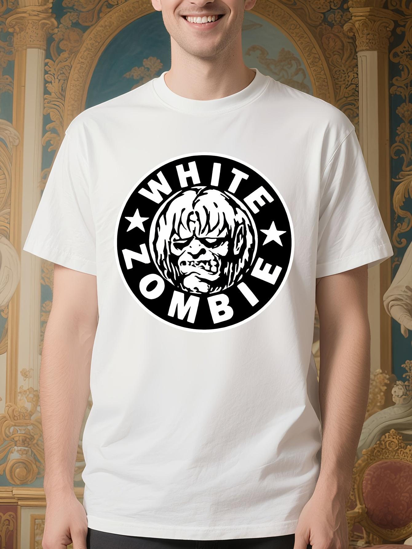 and Wo Zombie Graphic Tshirt - Funny Zombie Face and Bold... L