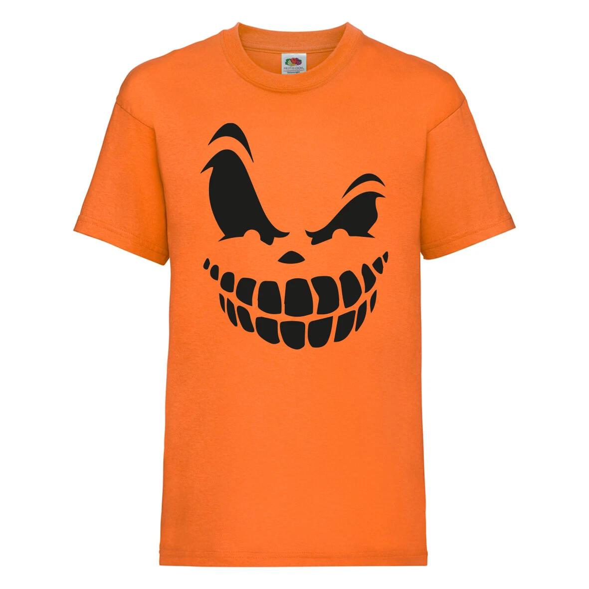 Kids Halloween Pumpkin Wink T-Shirt Gift XL