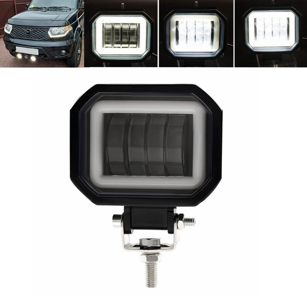 LED Fog Lamp Driving Daytime Off road Led Light Headlight 3'' 40W Motorcycle Halo Lamps For Jeep ATV 12V 24V SUV Worklight Beams