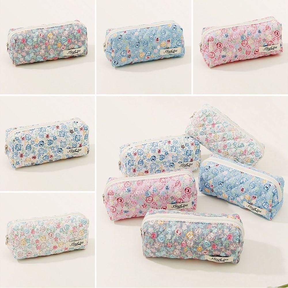

Stationery Organizer Makeup Bag Cosmetic Organizer Washbag Fashion Pencil Case синій/білий