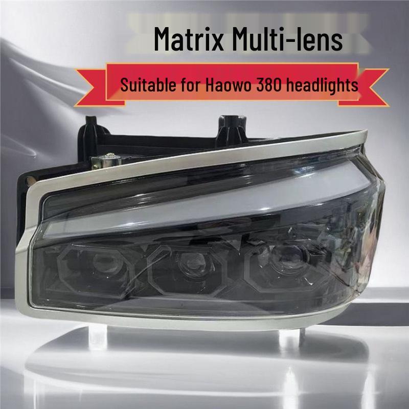LED Double Lens Headlight Assembly for Sinotruk Howo 380 & 336 Left