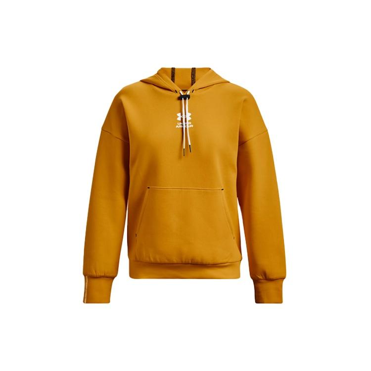 (WMNS) Under Armour Summit Logo Hoodie Yellow Gold Women s 1374466-588 XS