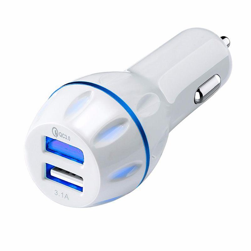 

Qc30 Usb Двойное Быстрое Автомобильное Зарядное Устройство Qualcomm Quick Charge 30 Для Iphone Gps WhiteBlue