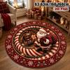 2D Flat Printed 3D Illusion Rug Santa Claus Christmas Doormat Christmas Rug  Indoor
