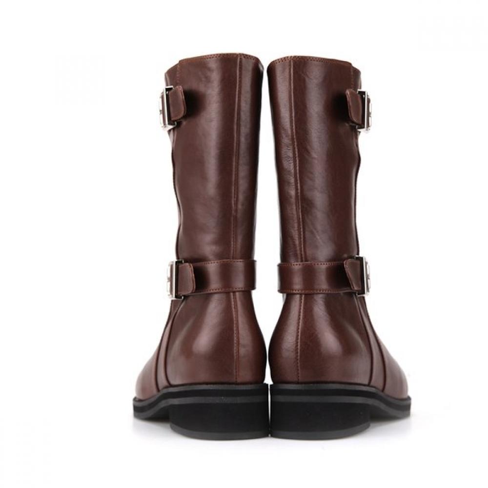 Barbara Leather Casual Biker Boots 5.5cm Bbi855br