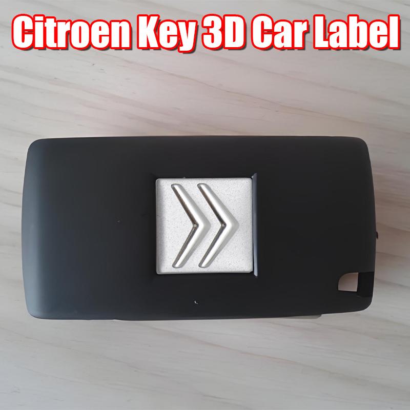 ATJ3 14/15.5mm Metal Car Emblem Remote Key Stickers Badge For Citroen C4 Picasso Xsara C5 Aircross Cactus C1 C2 C3 Styling Stickers