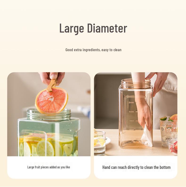 Large Capacity Cold Water Pitcher with Spigot for Juice, Tea, and Cold Brew