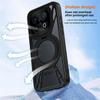 For vivo iQOO 15 5G Case Magnetic Kickstand Hollow Heat Dissipation Silicone + PC + Metal Bumper Phone Cover