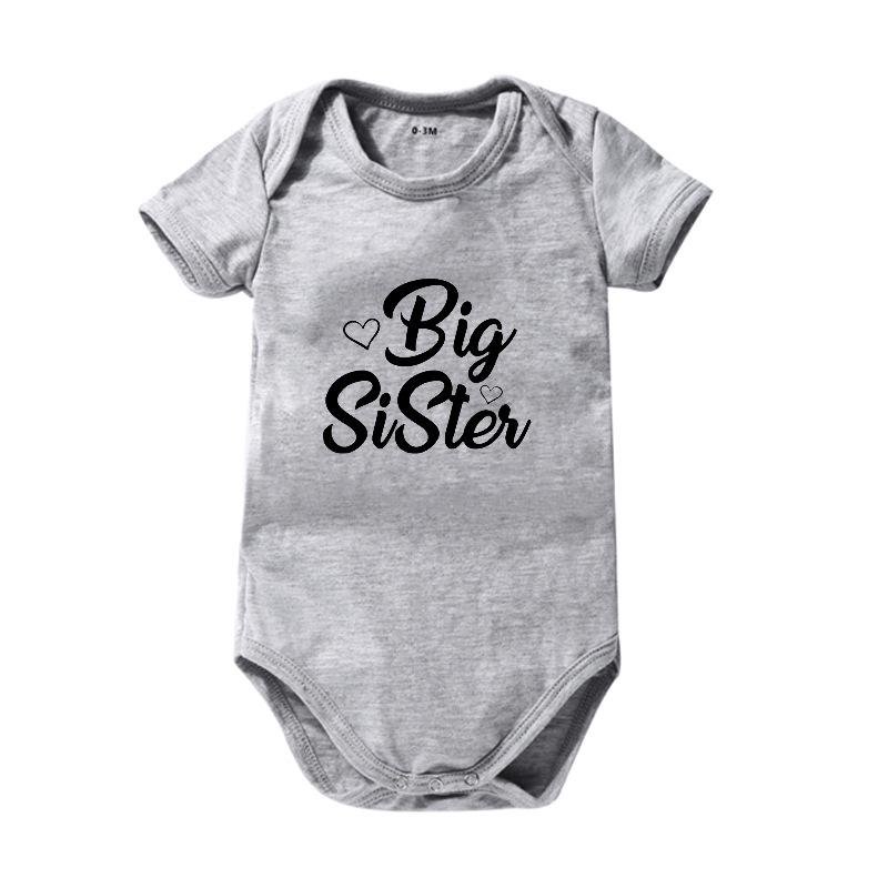 Pure Cotton Baby Onesie & Romper - Summer Big & Little Sister Twins