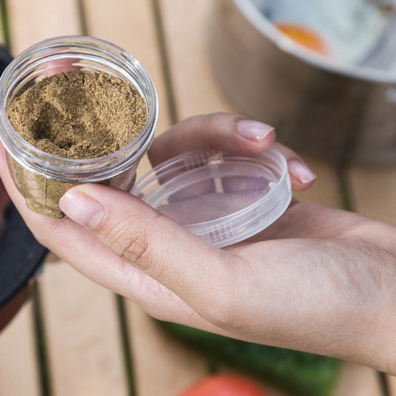Camping Spice Kit Portable Travel Spice Container Bag With 5 Clear Seasoning Bottles Travel Spice Holder Condiment Container Set