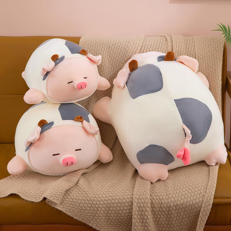 Plush Pig Toy With Long Fur For Kids Comfort And Sleep Aid