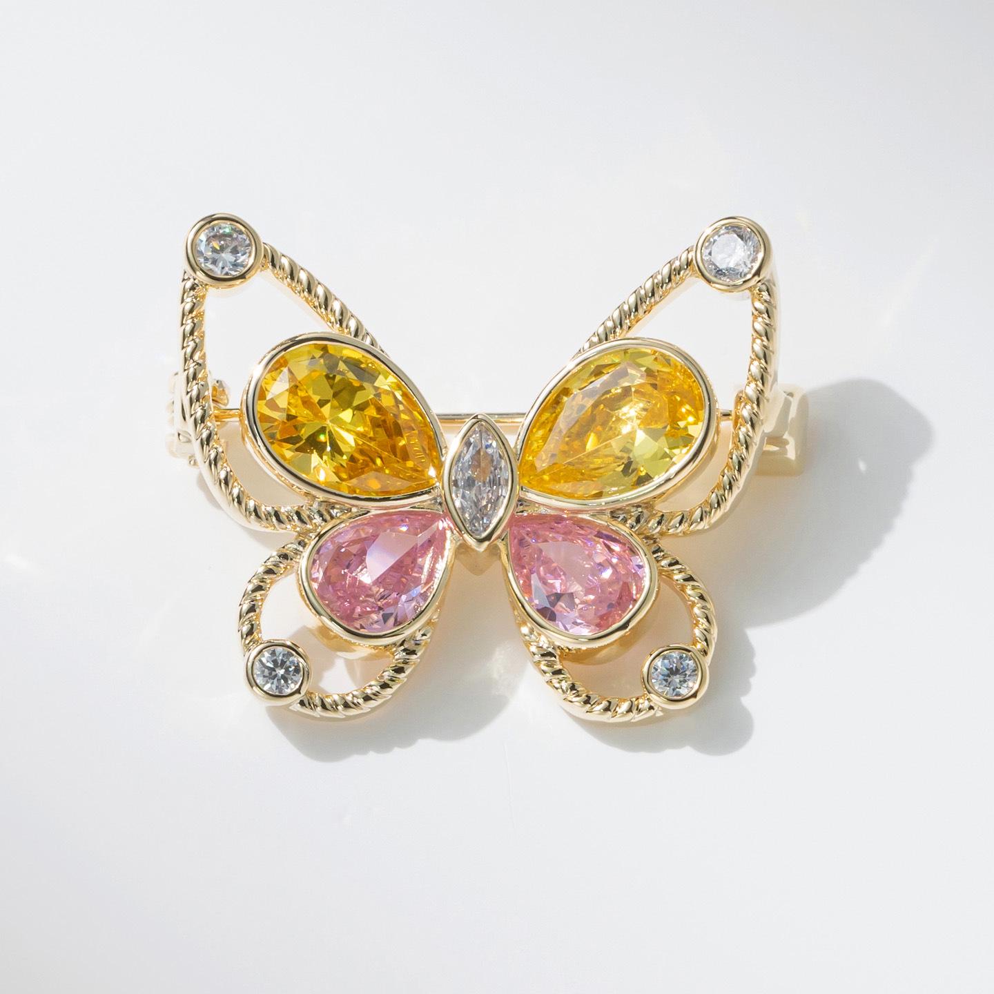 Bo Xin Yun Vibrant Butterfly Brooch - Summer Girly Fashion Accessory